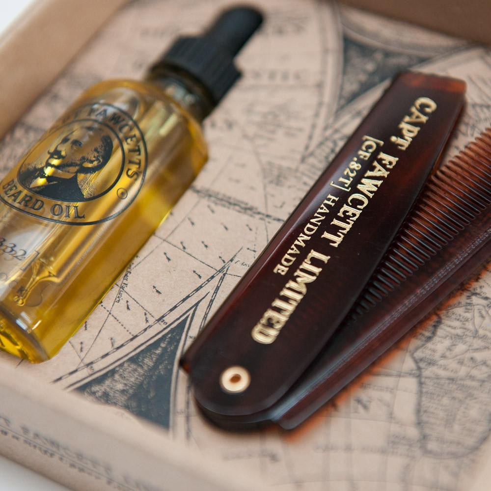 Captain Fawcett Beard Oil & Pocket Beard Comb   (6670)