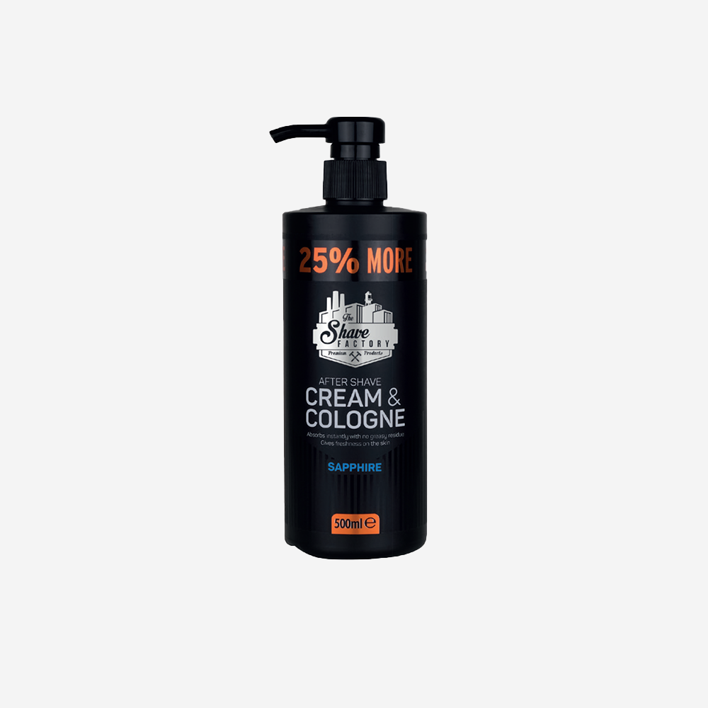 The Shave Factory Sapphire Aftershave Cream Cologne - 500ml