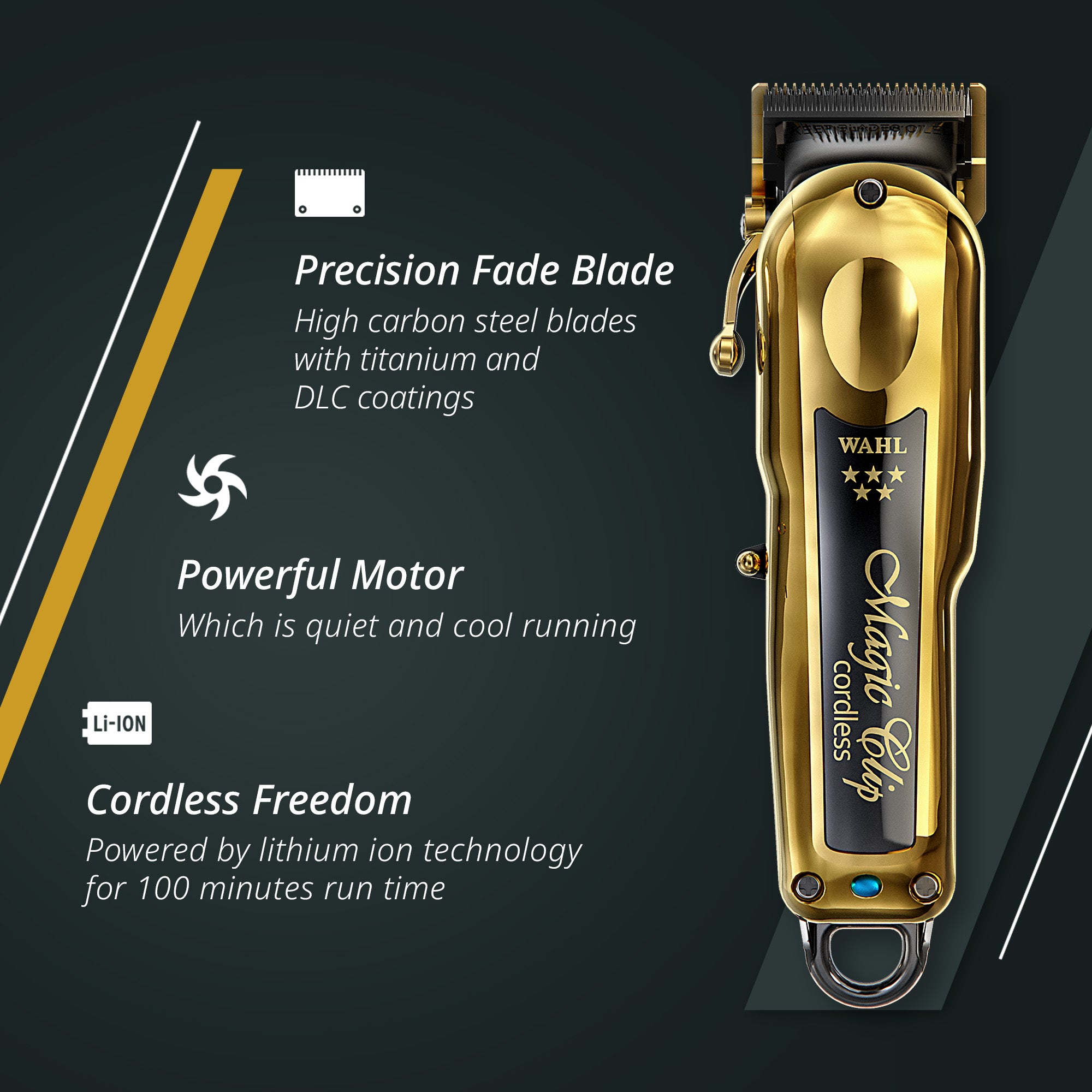 Wahl Cordless Magic Clip (Gold)