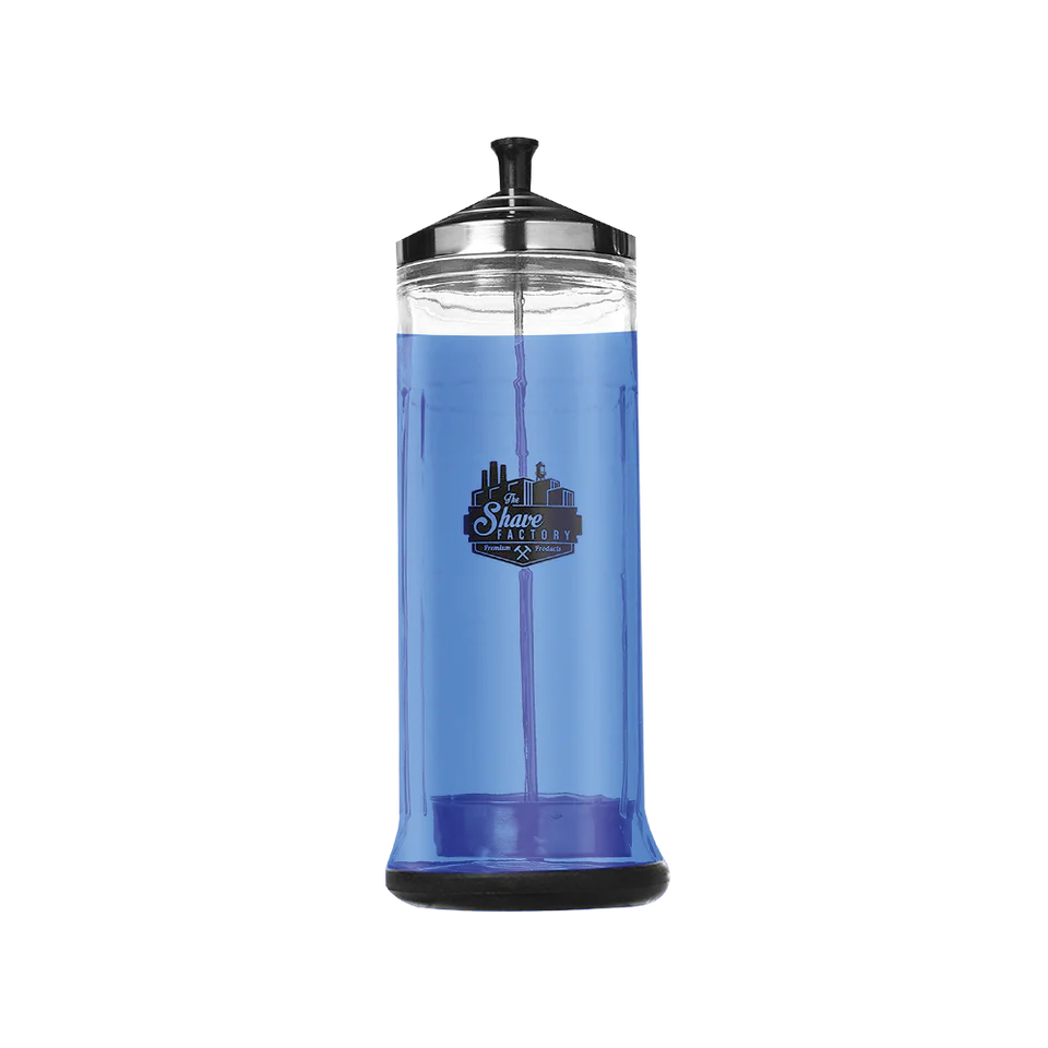 The Shave Factory Glass Disinfectant Jar