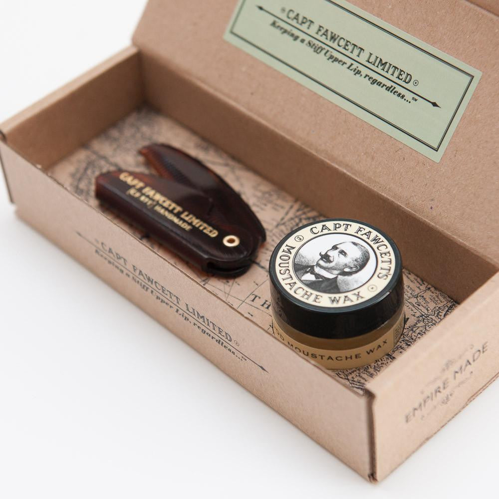 Captain Fawcett Mo Wax & Moustache Comb Expedition Strength (6674)