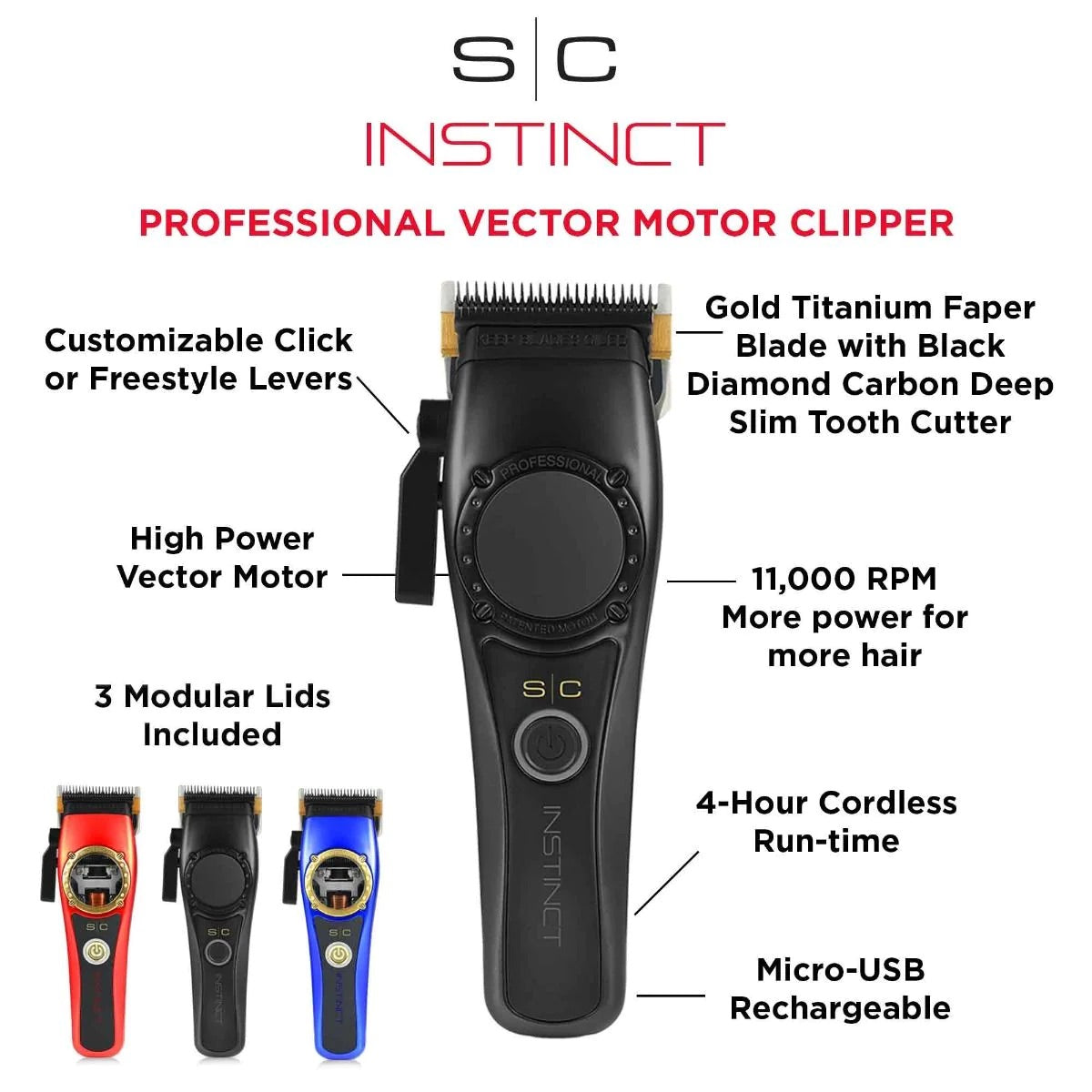 Stylecraft Instinct Vector Motor Clipper with Intuitive Torque Control