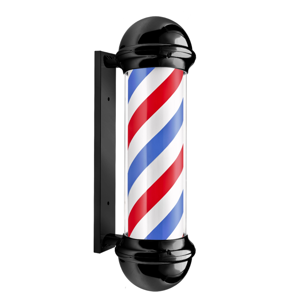 Barber Pole : Black - Red, White & Blue