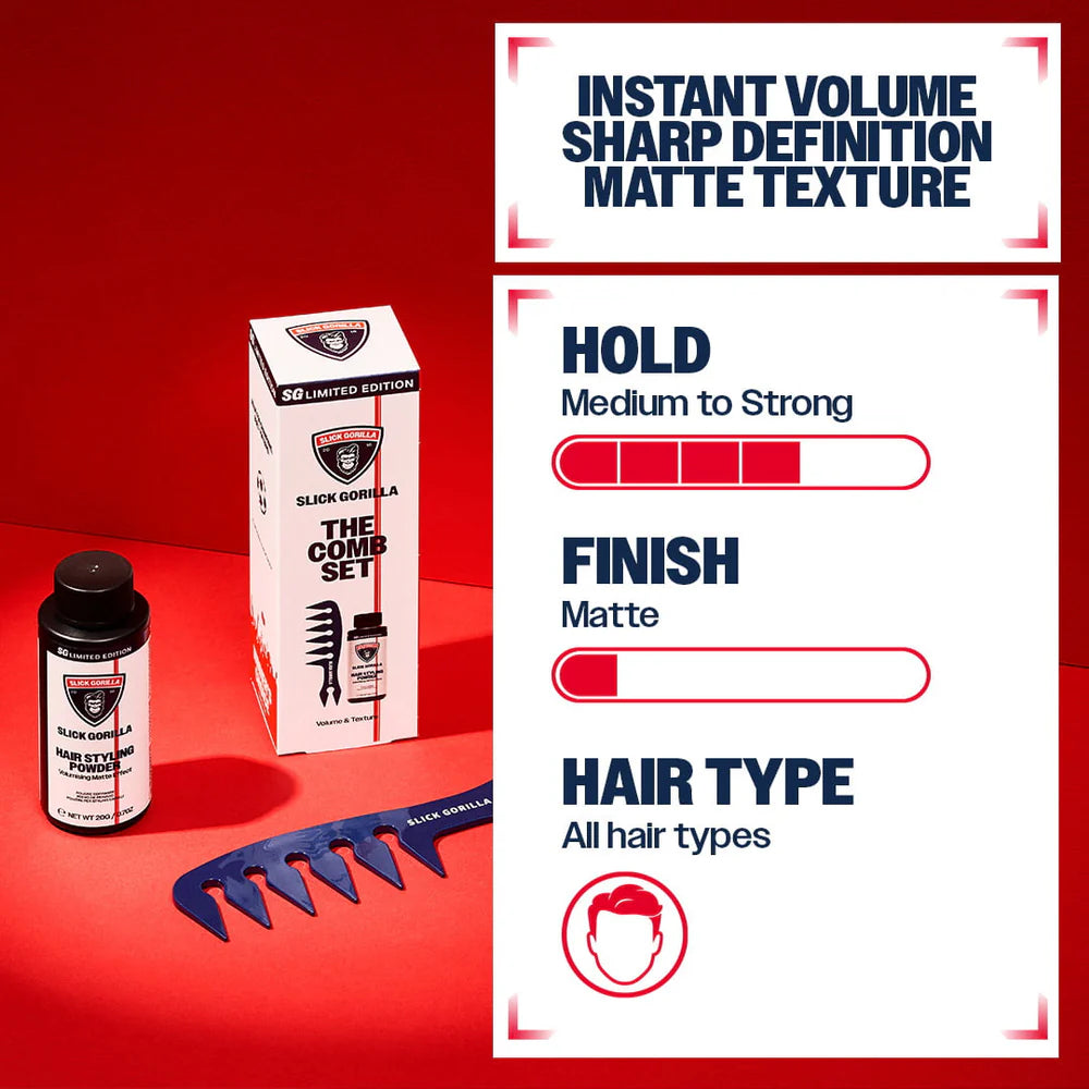 Slick Gorilla Styling Powder Comb Football Set